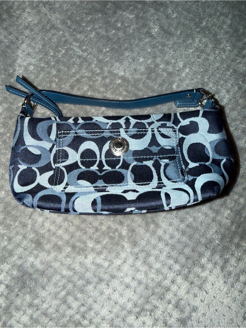 Coach Blue C logo pattern purse